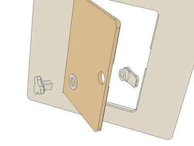 LiPo battery compartment with door for ION Block Rocker