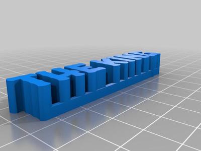 the king 3D name plate