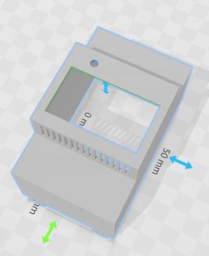 DIN Rail enclosure for standard Digital lcd-temperature monitor
