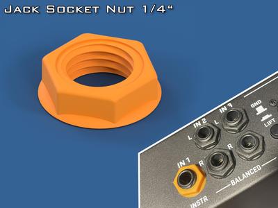 Jack Socket Nut 1/4" (6.35mm)
