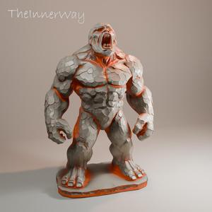 Epic Golem 3D Printable Figure – Unique Fantasy Sculpture