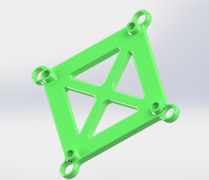 Flightcontroller adapter 30/30 to 25,5/25,5 square powerwhoop/toothpick