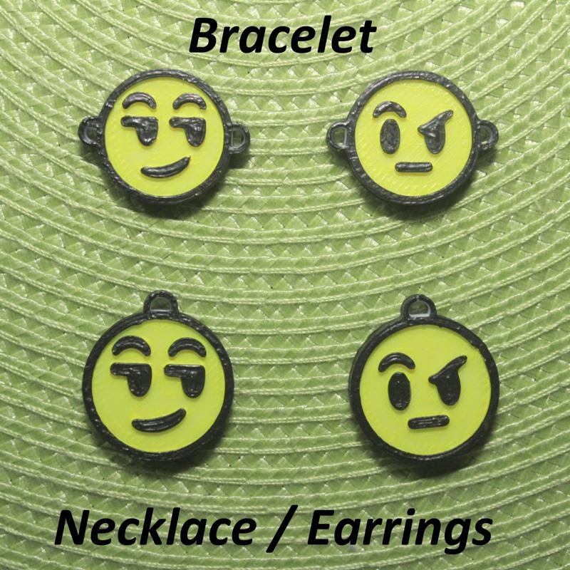 4 Emoji Necklaces, Bracelets, Earrings, Jewelry #2