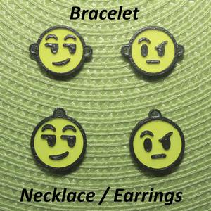 4 Emoji Necklaces, Bracelets, Earrings, Jewelry #2
