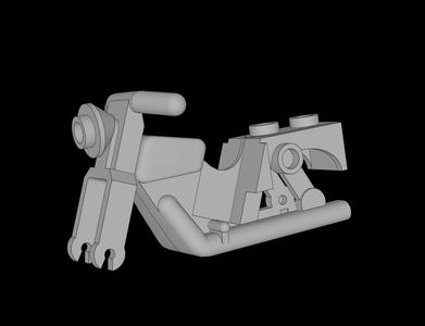 Lego Compatible (4480c01.dat) Bike  2 Wheel Motorcycle Frame  3 x  6 x  3 (Complete)