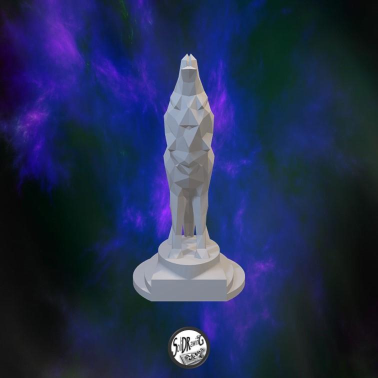 Howling Wolf  - LowPoly - Bust - Full - Perfect Design - Easy Print - Decor - SoliDRawinGS0282