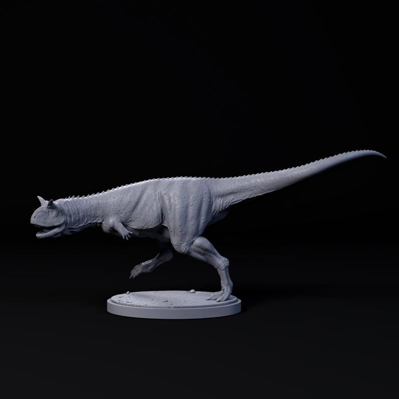 Carnotaurus running 1-35 scale pre-supported dinosaur