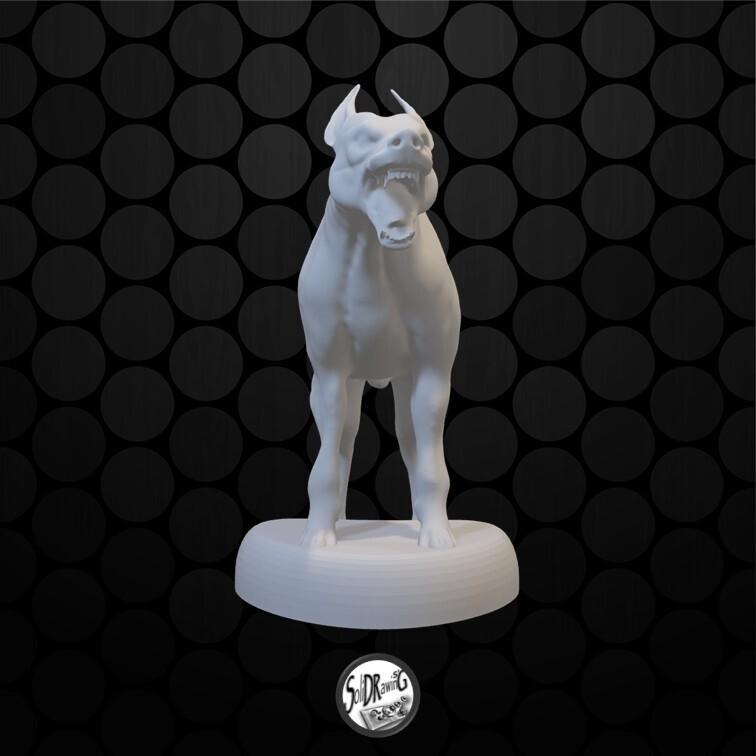 Wild and Aggressive Dog - Bust - Perfect - Decor
