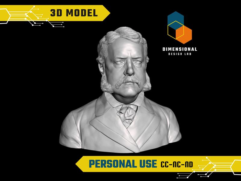Chester A. Arthur - High-Quality STL File for 3D Printing (PERSONAL USE)