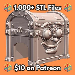 Whimsical Treasure Chest Shaped Pet Hideaway for Reptiles and Small Animals MineeForm FDM 3D Print STL File