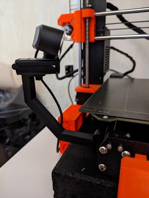 Webcam mount with printable screw