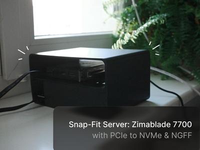 Zimablade 7700 Enclosure with PCIe to NVMe & NGFF