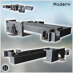 Modular underpass set with urban piping (3) - Modern WW2 WW1 World War Diaroma Wargaming RPG Mini Hobby