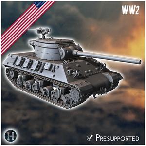 M36B2 Jackson Tank Destroyer (combat damaged version) - USA US Army Western Front Normandy Africa Bulge WWII D-Day