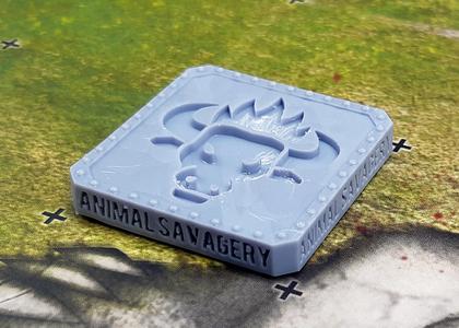 Animal Savagery Blood Bowl Status Tile Token