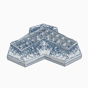 HMSMD031 Modern Destroyed Building 31 Hex Map Scale