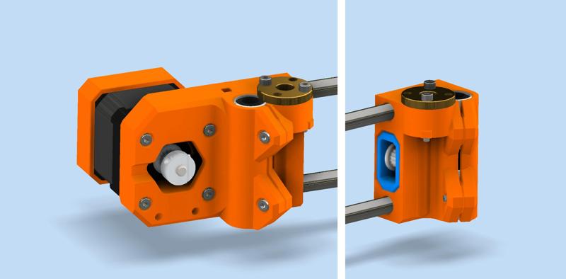 X-Axis revision with belt tensioner