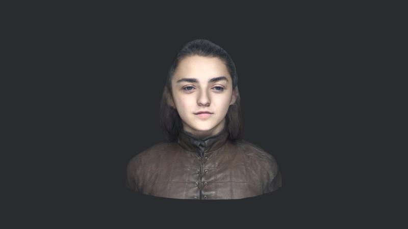 Arya Stark Game of Thrones-bust/head/face ready for 3d printing