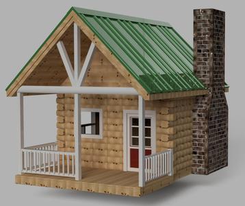 miniature log cabin