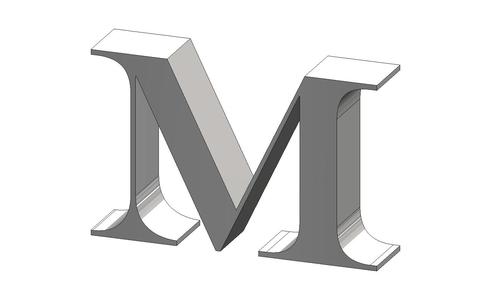 M Engravers MT Font Letter
