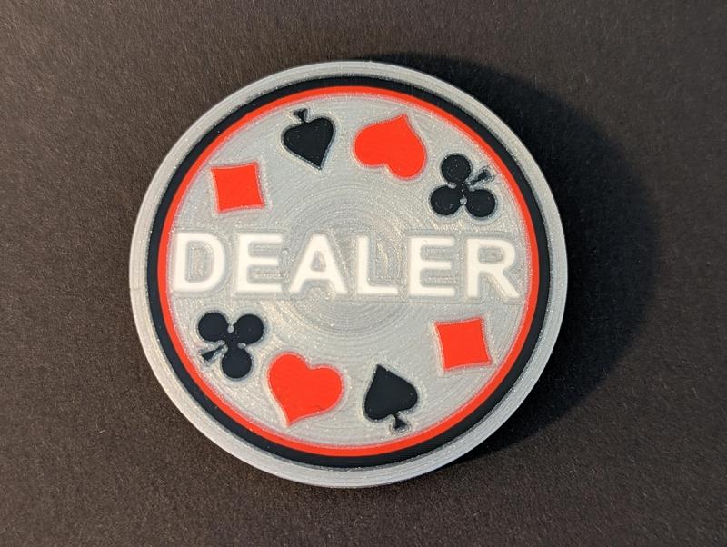 Multi Material Dealer Button