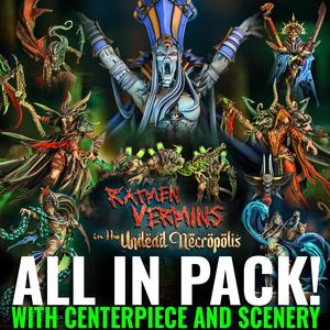 Ratmen Vermins in the Undead Necropolis (with Centerpiece and Scenery)