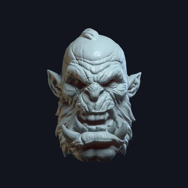 Orc v1 "action figure head" SET00