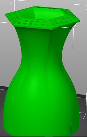 Hexagon pattern vase