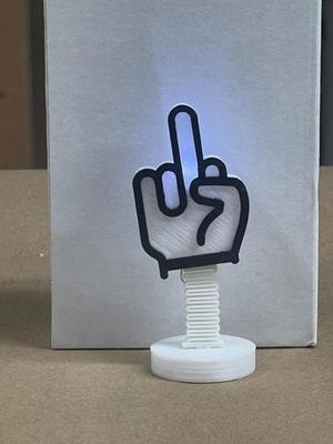 Lighted Single Finger Wave