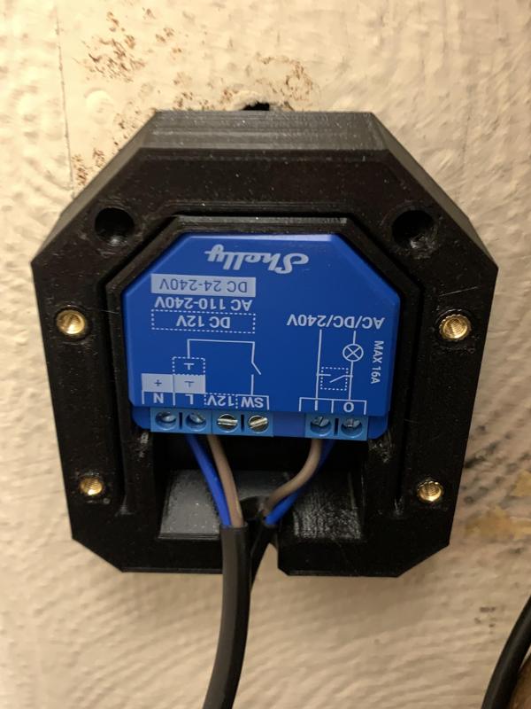 Shelly Plus 1 Water Protected Case for Wall Mount