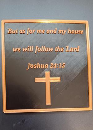 Joshua 24,15 wall plaque