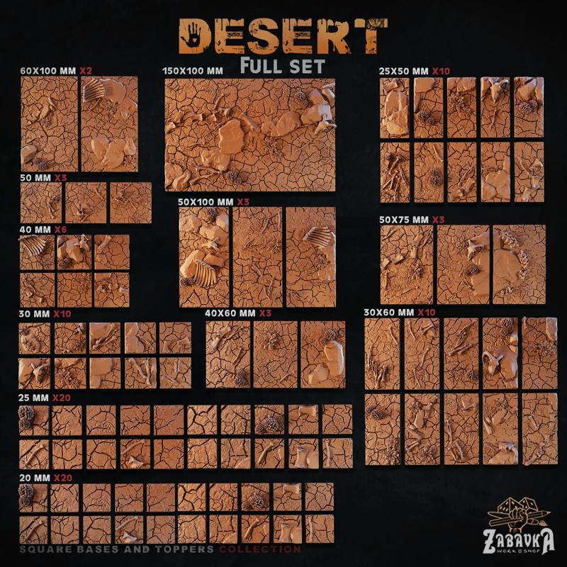 Desert [Square] - Bases and Toppers (Full Set)