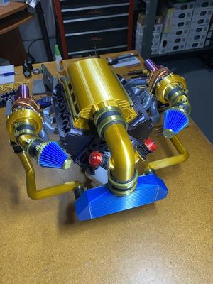 Chevy LS3 Engine Twin Turbo Set-Up
