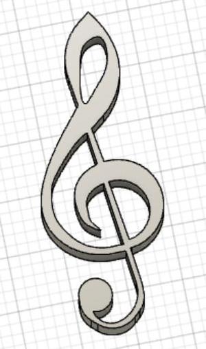 Treble Clef Note Necklace