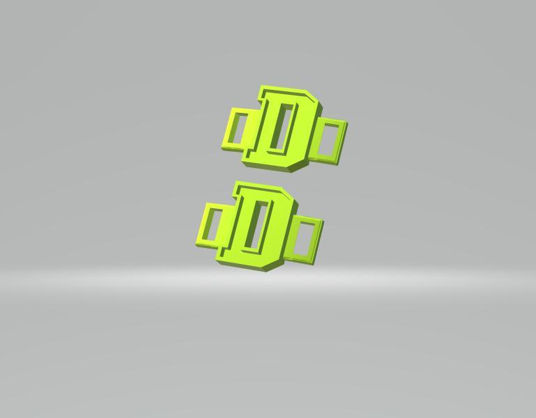 buckle for laces letter D
