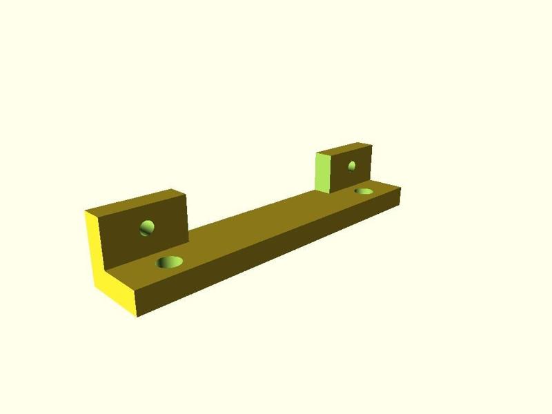 Square bracket for Filastruder 2 motor control board