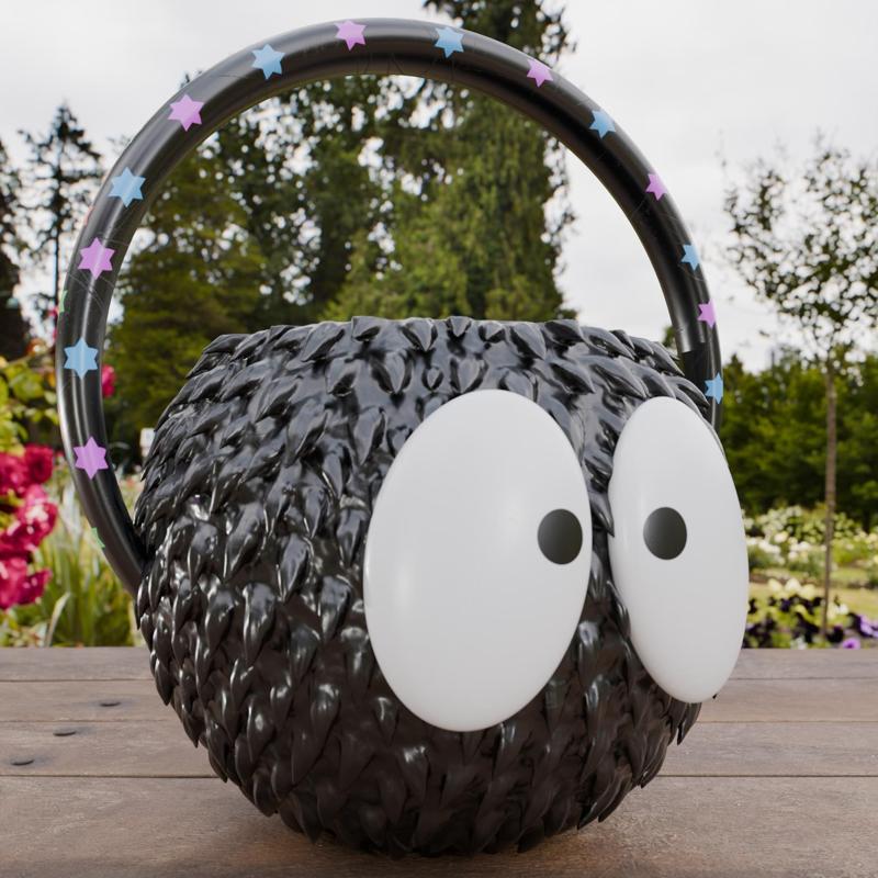 Soot Sprite Flower Basket Standing or Hanging Basket Studio Ghibli Fan Art 3d