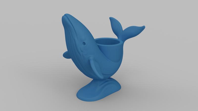 Whale Planter - 3D Printable Ocean Pot