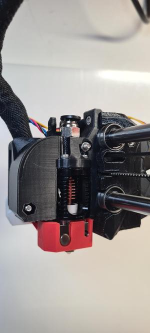 One piece Dragon (HF) mount for Prusa Mini/Mini+ - one hand nozzle change