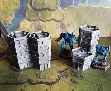 Hexagonal Offices for 6mm / 1:285 scale gaming sample