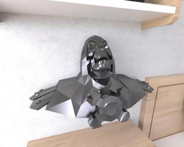 Skeletor Wall Lowpoly