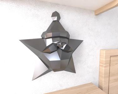 Santa Claus Star Lowpoly