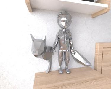 The Little prince wall lowpoly