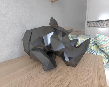 Rhyno Seated Wall Lowpoly
