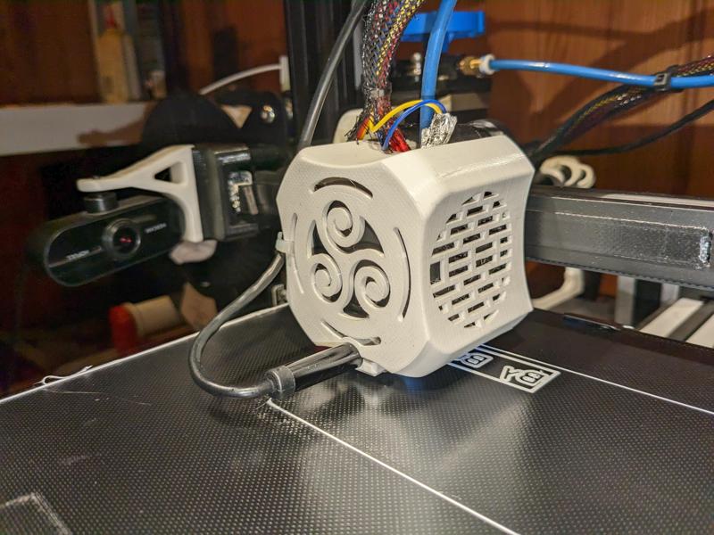 Hotend cover triskel with camera for Ender 3 V2