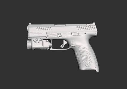 Cz P10 C Nightstick TCM 550 XL Real Size Scan 3d Gun Mold