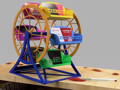 Ferris Wheel Business Card Holder