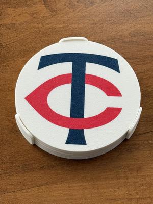 MLB - MIN Coaster and Holder Set
