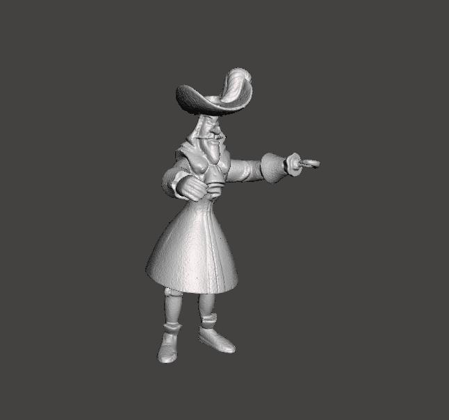 figure disney captain hook pirate .stl .obj