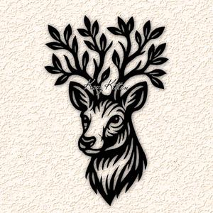 DEER TREE of Forest LIFE Wall Art Home Decor